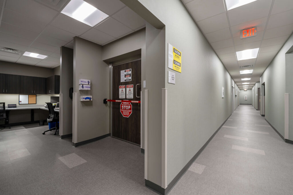 Imaging modalities around single corridor at outpatient imaging center